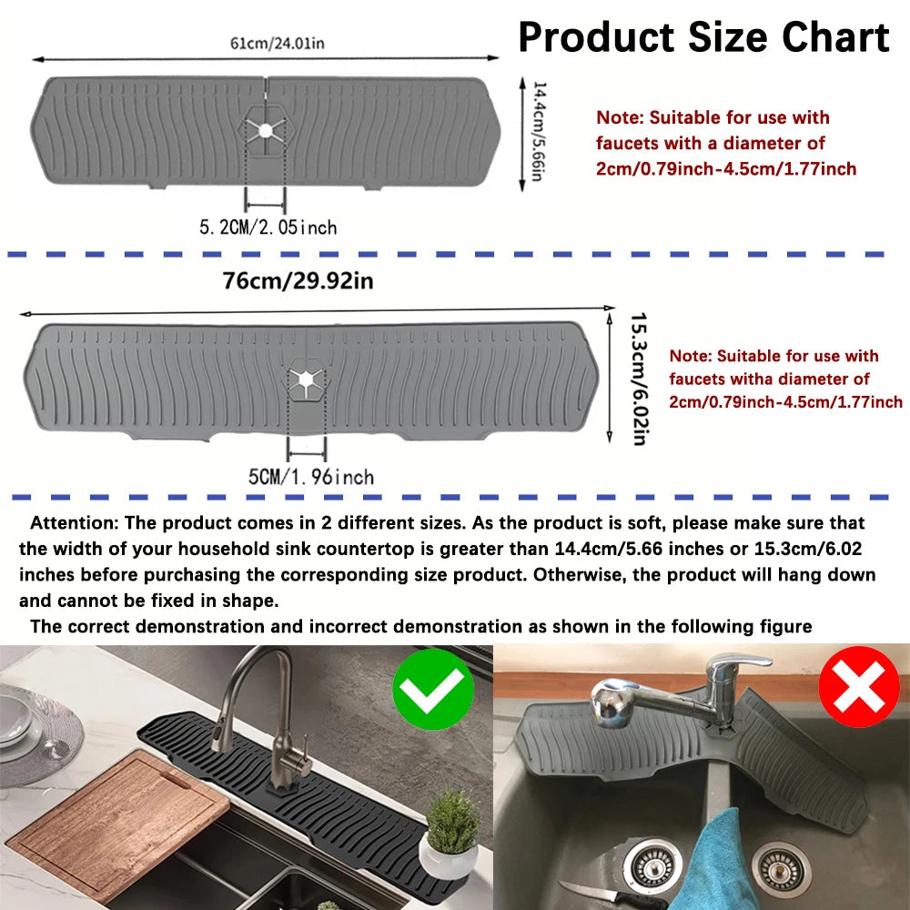 Premium Silicone Kitchen Sink Splash Guard