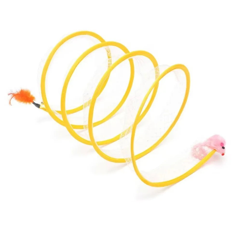Foldable S-Shaped Interactive Cat Tunnel for Endless Fun