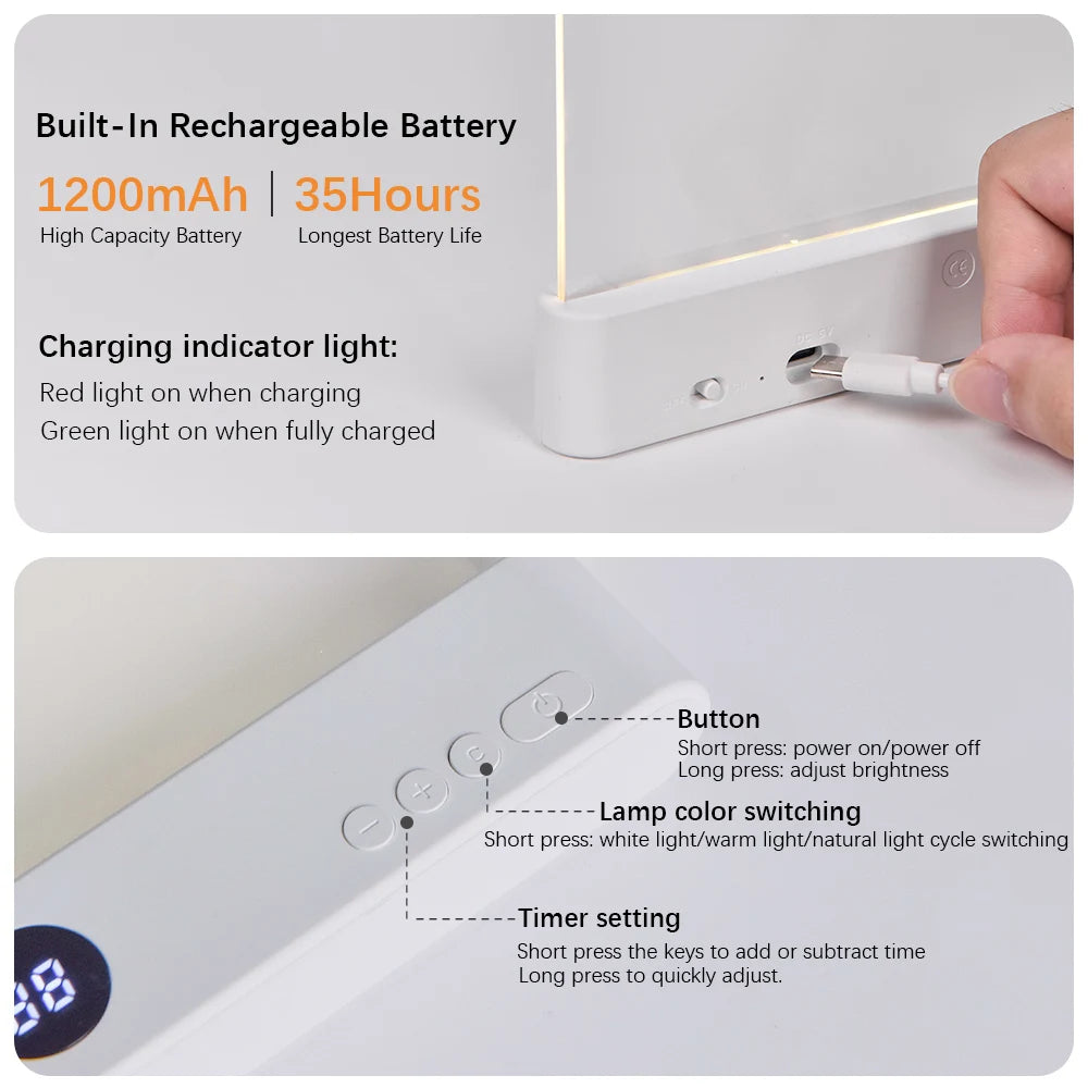 LED Night-Vision Flat Panel Reading Light