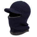 Cozy Knit Beanie Balaclava with Built-In Visor