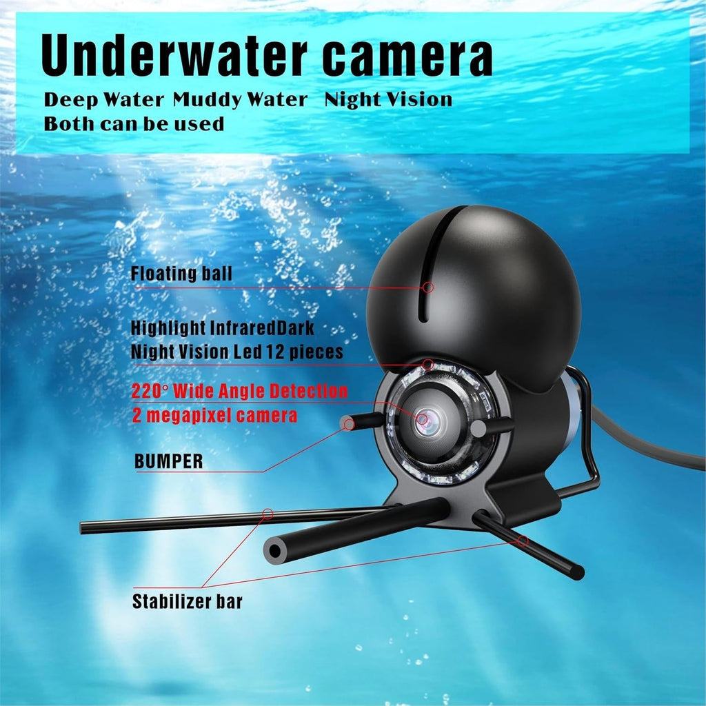 Compact Portable Underwater Fishing Camera with 4.3-Inch