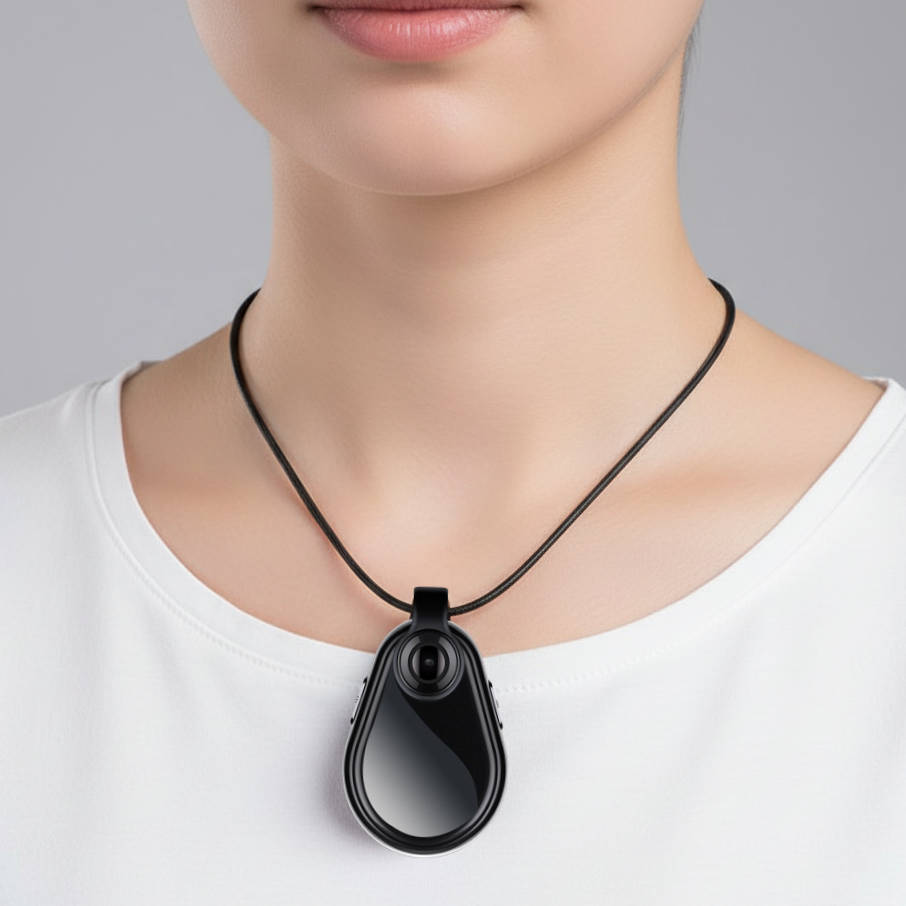 Discreet Necklace Camera with Audio & Video Recording