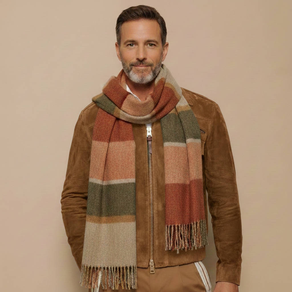 Men's Retro Lapel Suede Jacket with Zipper Chest Pocket