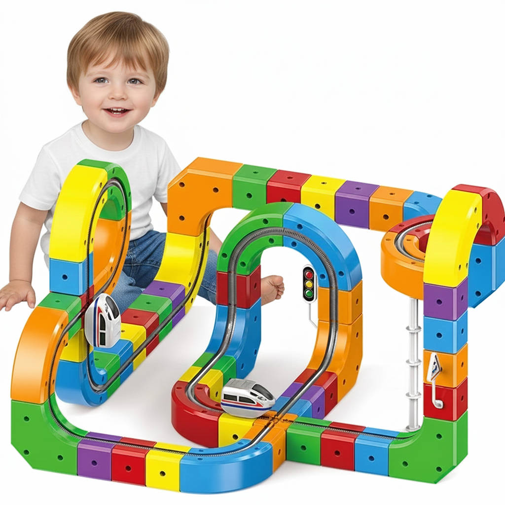Magnetic Train Track Playset