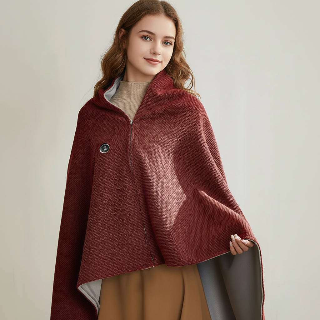 Cozy on-the-Go Portable Heated Shawl Blanket for Instant