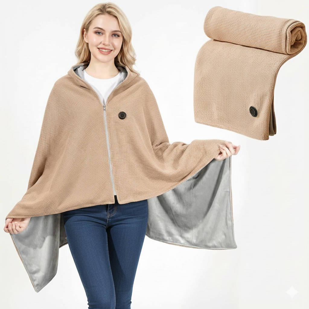 Cozy on-the-Go Portable Heated Shawl Blanket for Instant