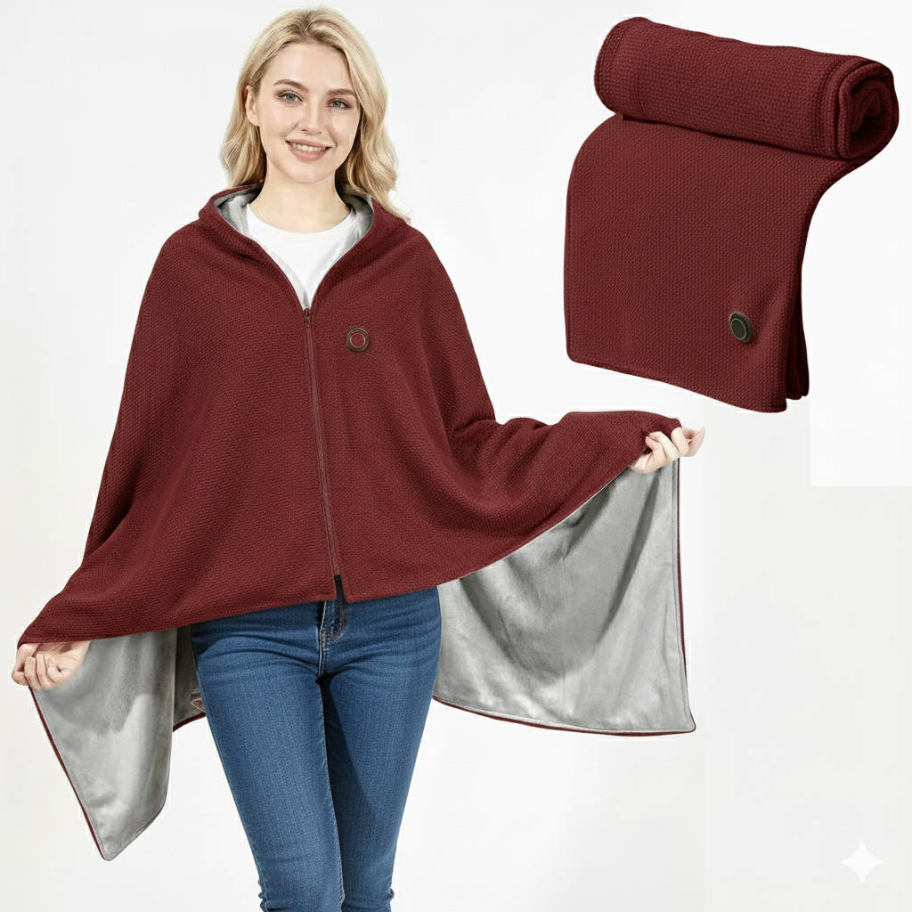 Cozy on-the-Go Portable Heated Shawl Blanket for Instant
