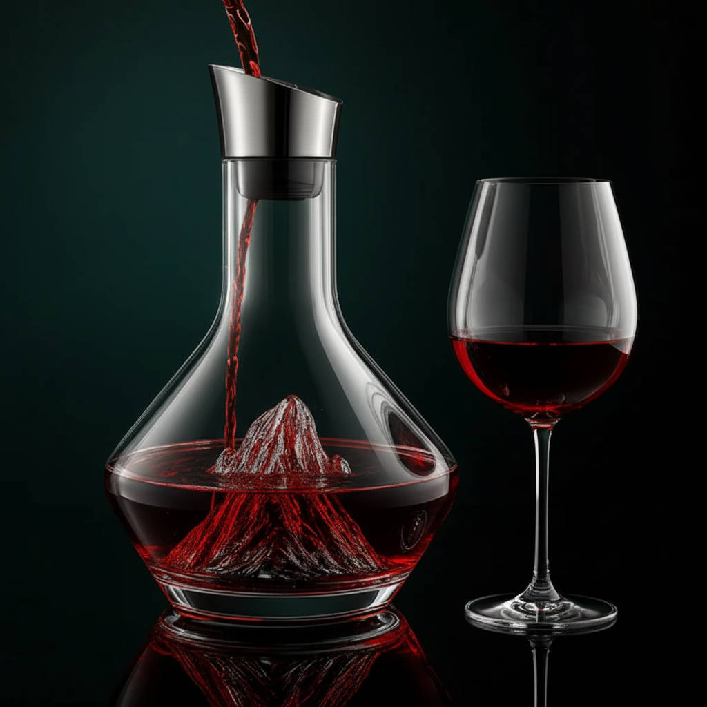 Crystal Glass Wine Decanter with Aerator