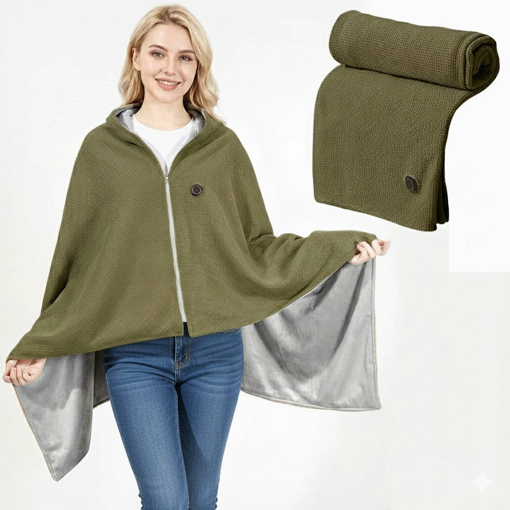 Cozy on-the-Go Portable Heated Shawl Blanket for Instant