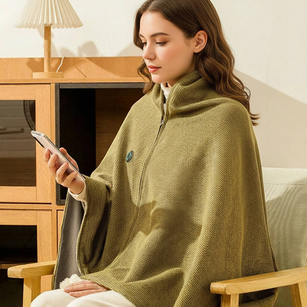 Cozy on-the-Go Portable Heated Shawl Blanket for Instant