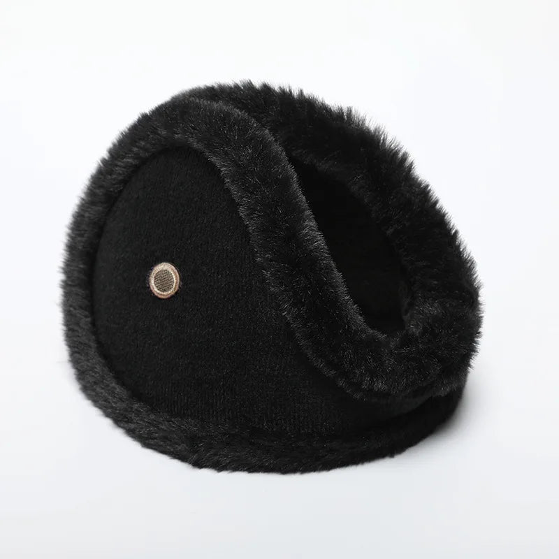 Cozy Plush Winter Ear Muffs with Built-In Earpiece