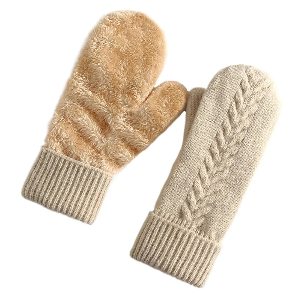 Cozy Double-Layer Fleece-Lined Winter Mittens for Ultra
