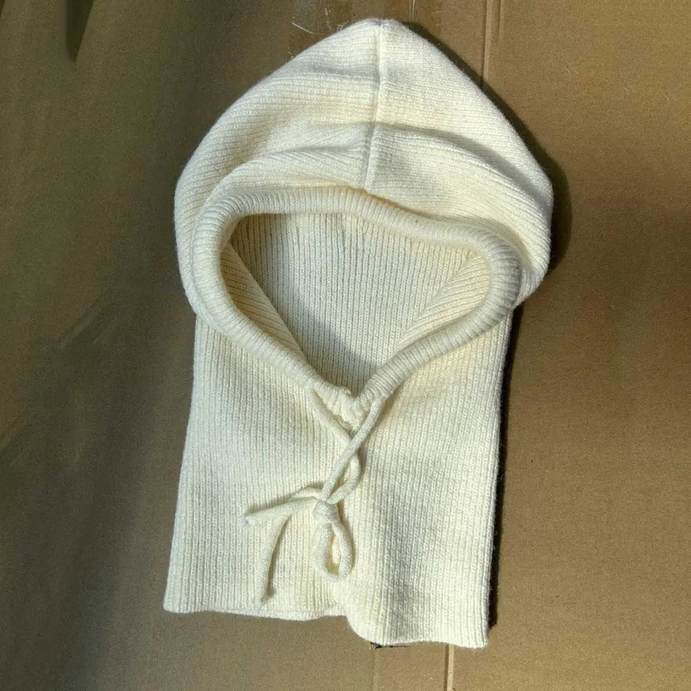 Cozy Knit Hooded Balaclava with Built-in Neck Warmer