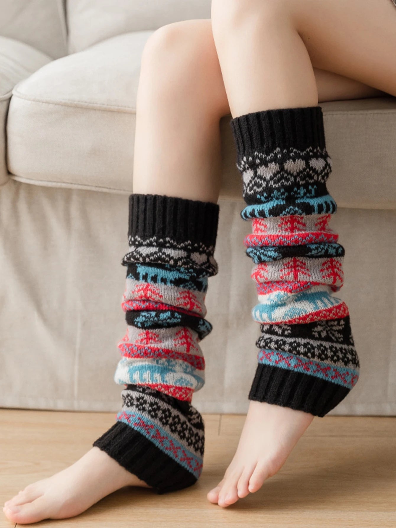Ultra-Soft Knit Leg Warmers for Fall and Winter