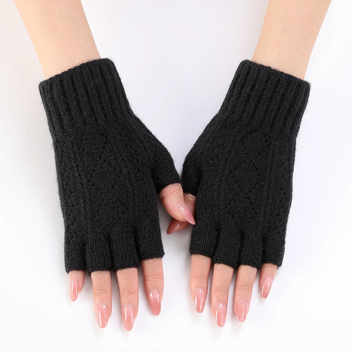 Cozy Soft-Knit Fingerless Gloves for Winter
