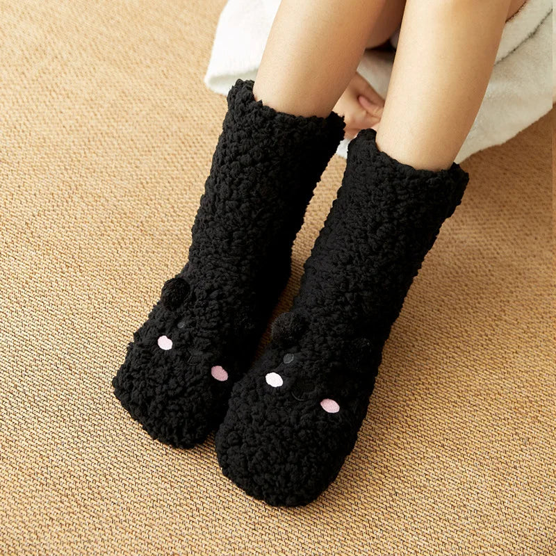 Cozy Kawaii Bear Fleece Socks