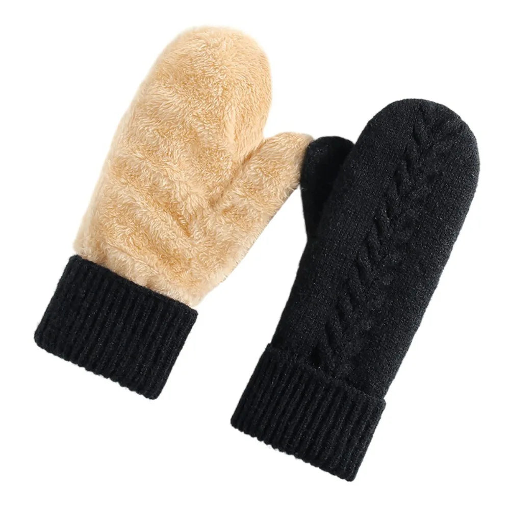 Cozy Double-Layer Fleece-Lined Winter Mittens for Ultra
