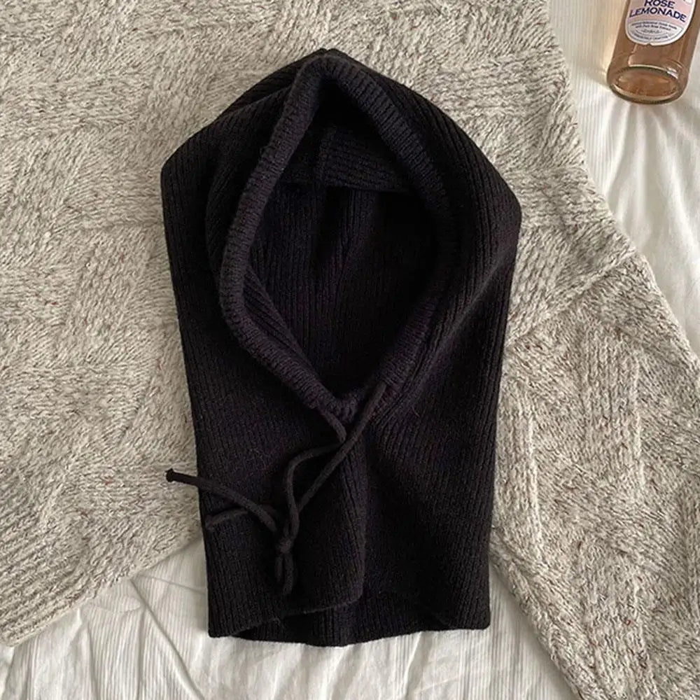 Cozy Knit Hooded Balaclava with Built-in Neck Warmer