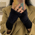 Luxurious Plush Fingerless Gloves for Women
