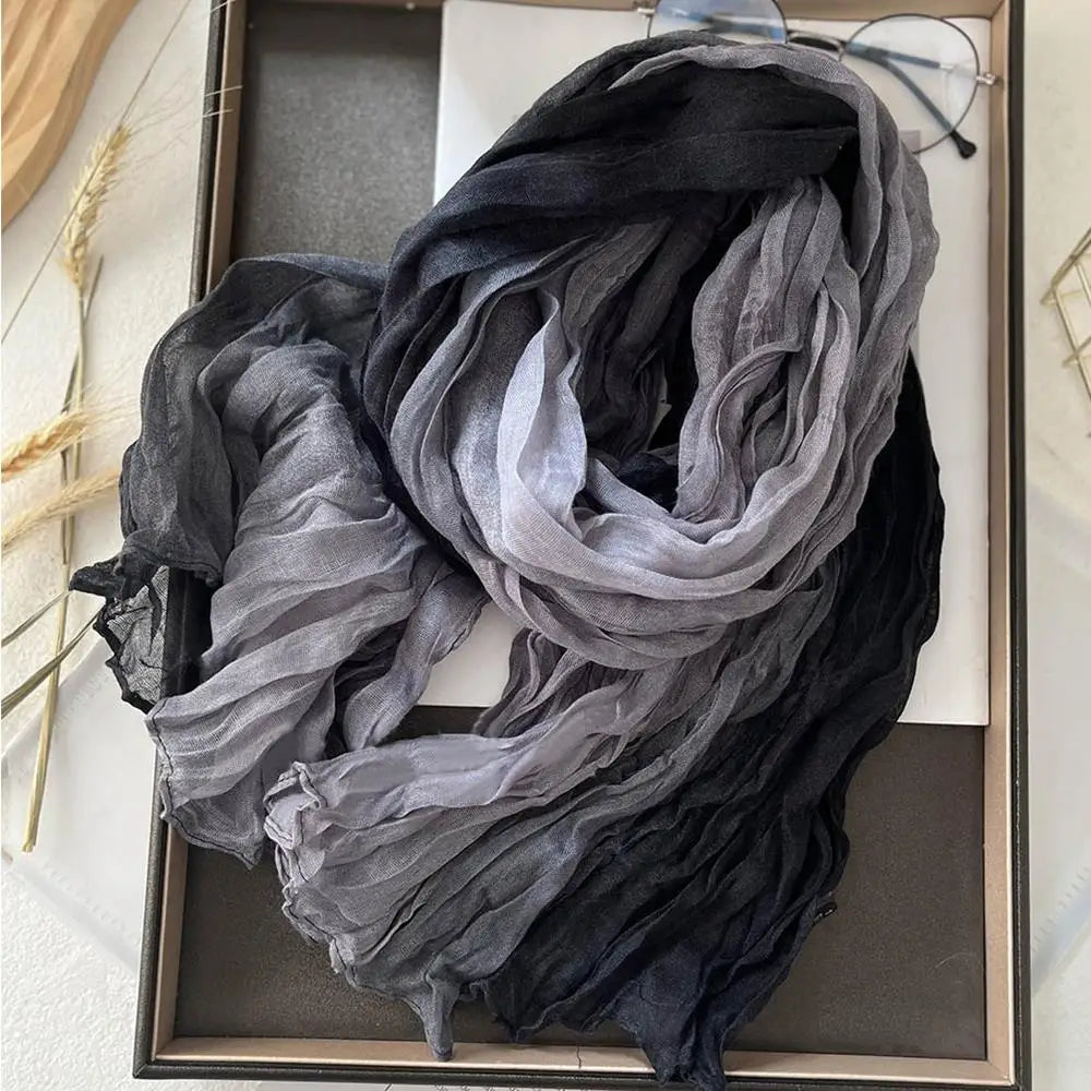 Cozy Gradient Cotton Shawl for Women