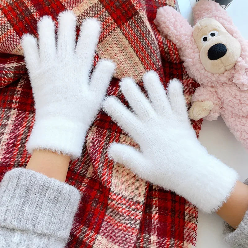 Cozy Ultra-Soft Plush Winter Gloves for Women