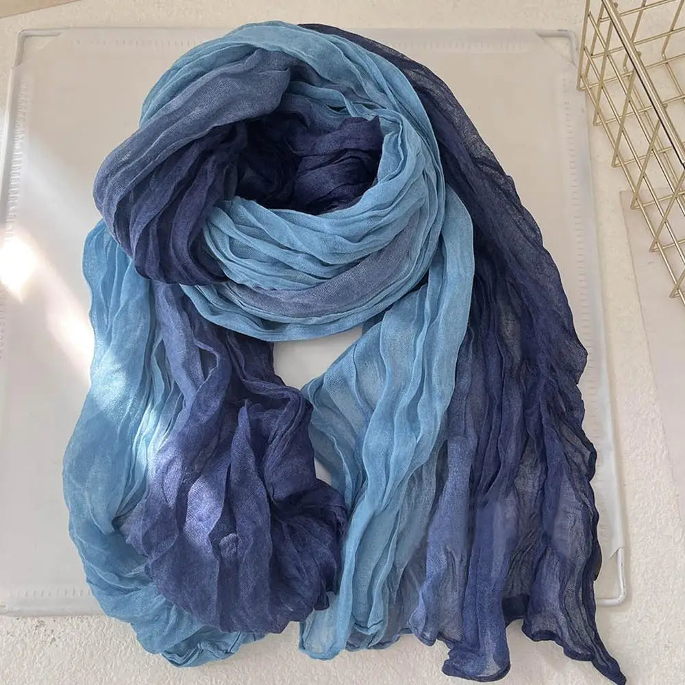 Cozy Gradient Cotton Shawl for Women