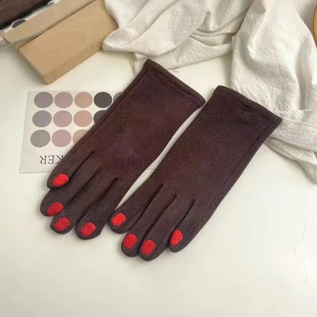 Winter Touchscreen Gloves with Nail-Polish Inspired Design