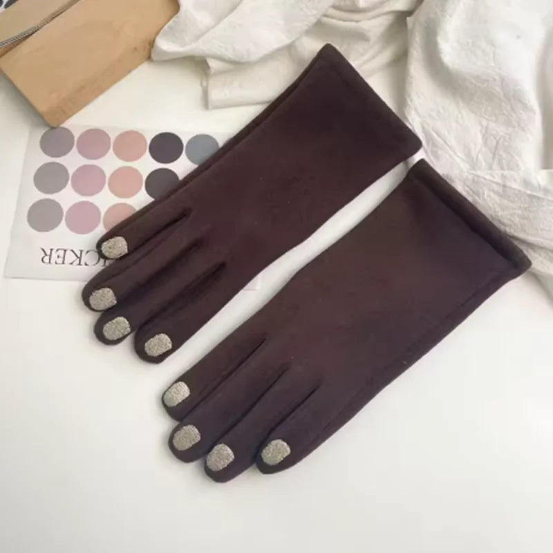 Winter Touchscreen Gloves with Nail-Polish Inspired Design