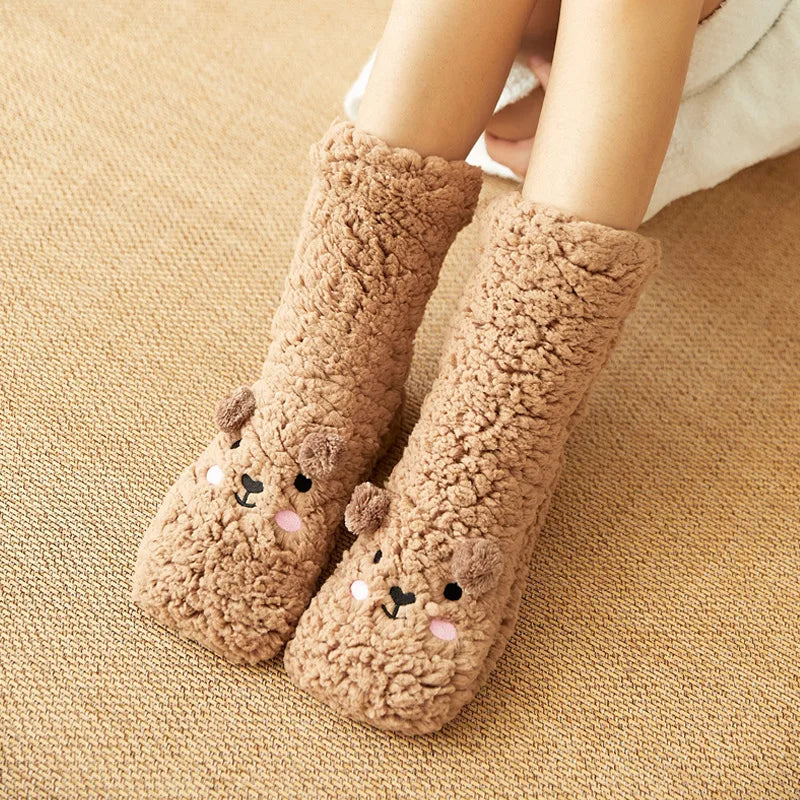 Cozy Kawaii Bear Fleece Socks