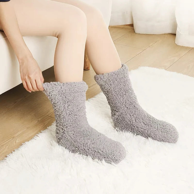Ultra-Soft Winter Plush Indoor Socks for Warmth and Comfort