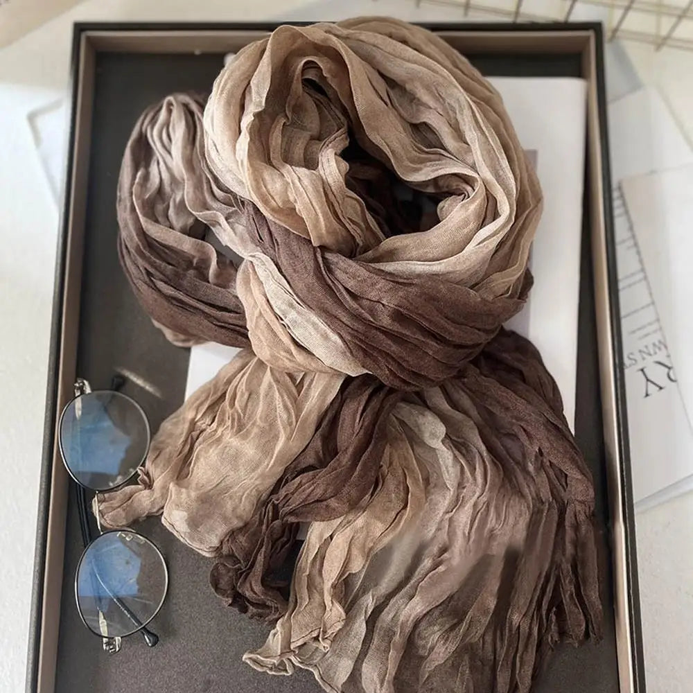 Cozy Gradient Cotton Shawl for Women