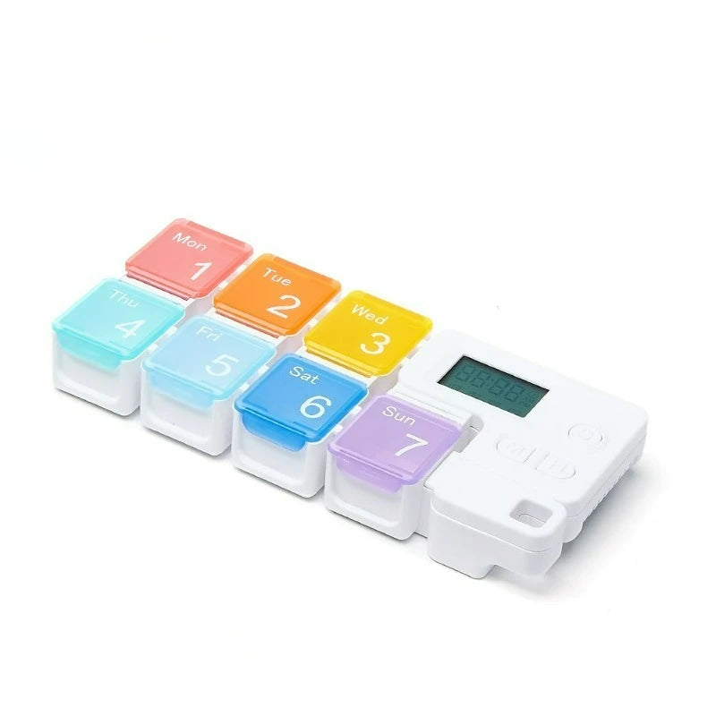Smart Electronic Weekly Pill Organizer with Reminders