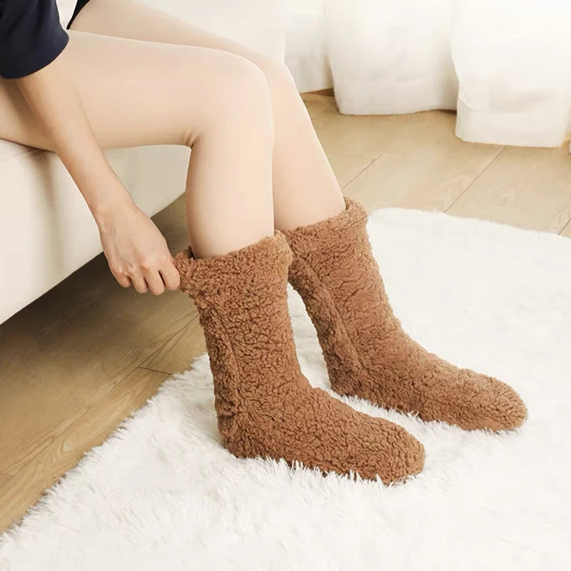 Ultra-Soft Winter Plush Indoor Socks for Warmth and Comfort
