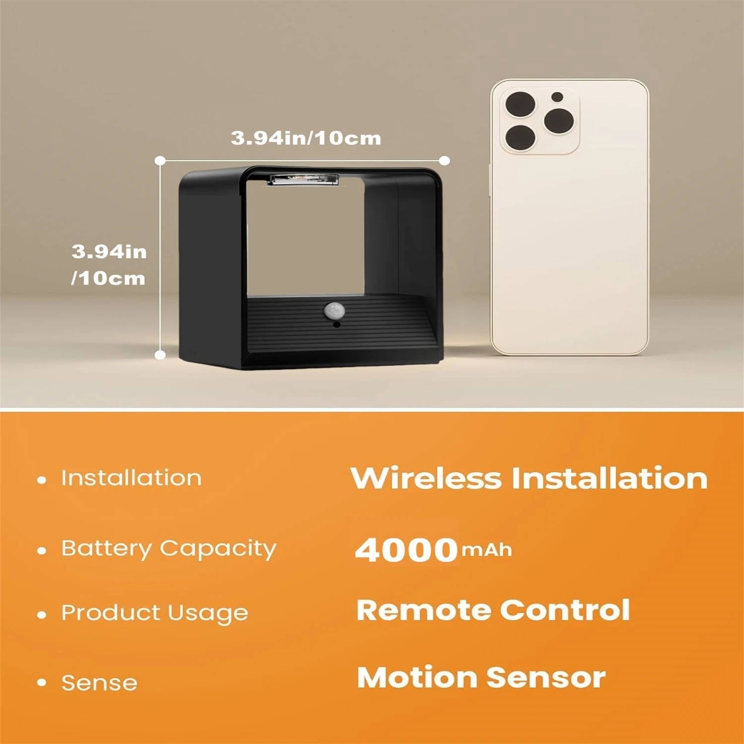 Smart Motion-Sensing Indoor Wall Light with Remote Control