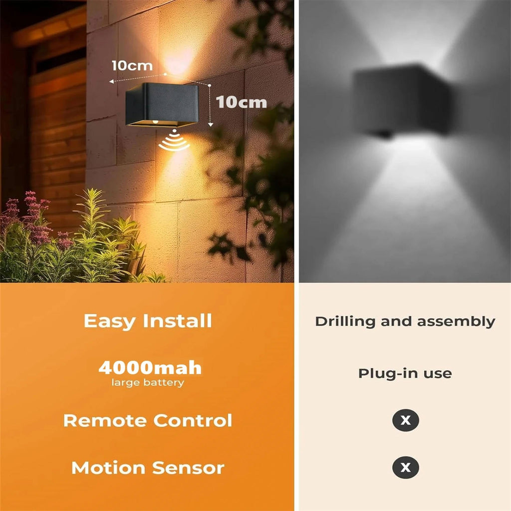 Smart Motion-Sensing Indoor Wall Light with Remote Control