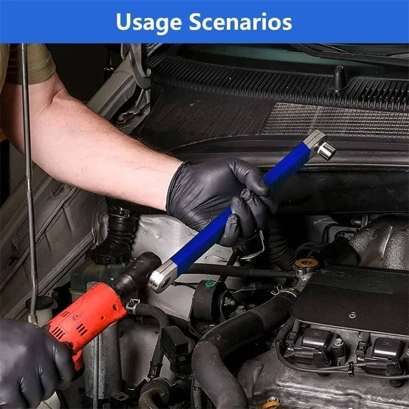 Telescoping Extension Wrench for Hard-to-Reach Fasteners