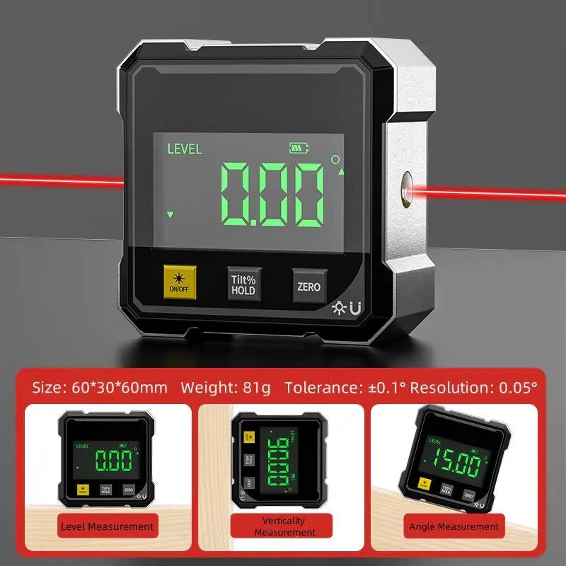 Laser-Enabled Digital Angle Gauge for Precise Measurements