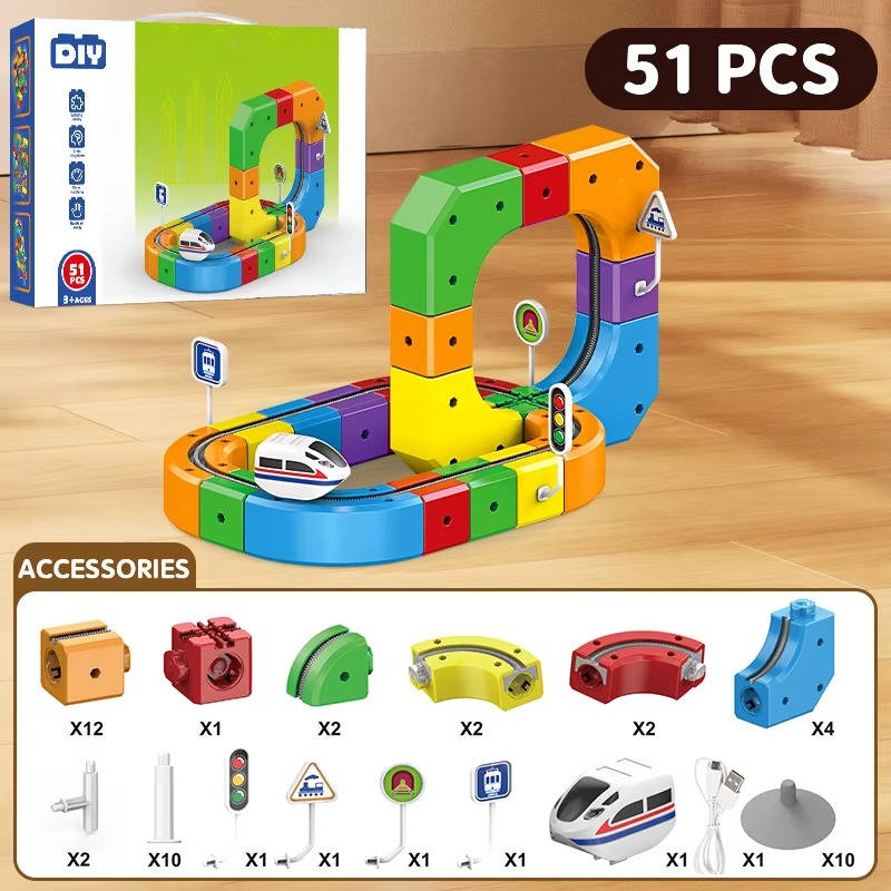 Magnetic Train Track Playset