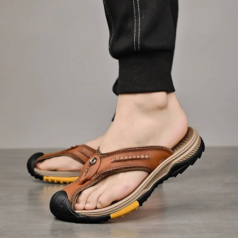 Men's Water-Resistant & Ultra-Light Toe Flip Flops