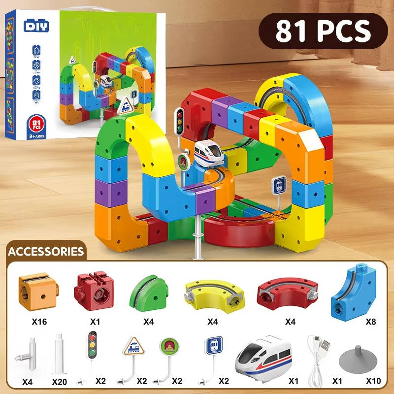 Magnetic Train Track Playset