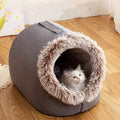 Cozy Winter Cat Bed for Warm, Snug Naps