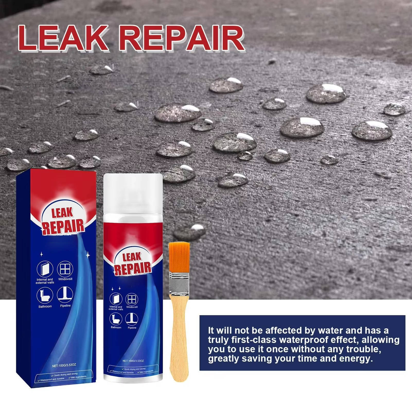 2-Pack Leak Repair Waterproof Sealant Spray