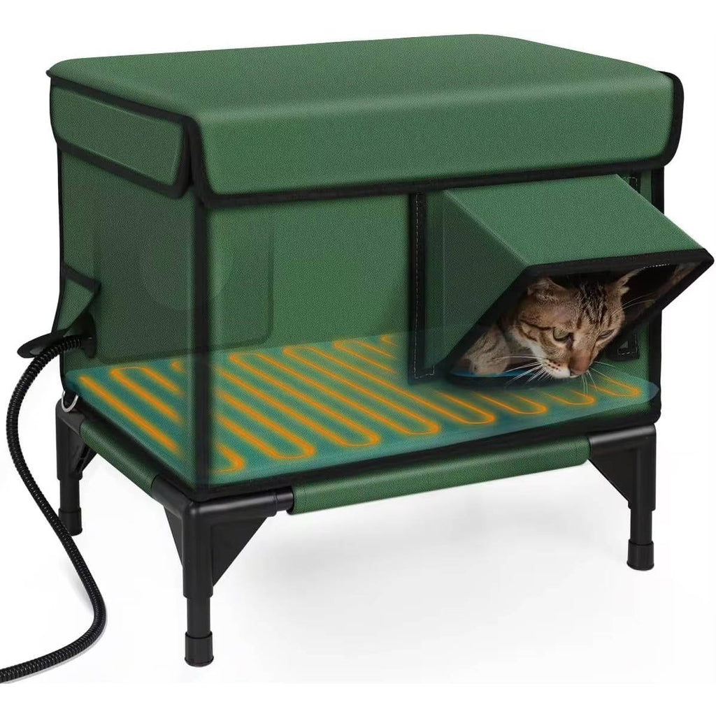 Cozy Heated Outdoor Cat House for Winter Comfort