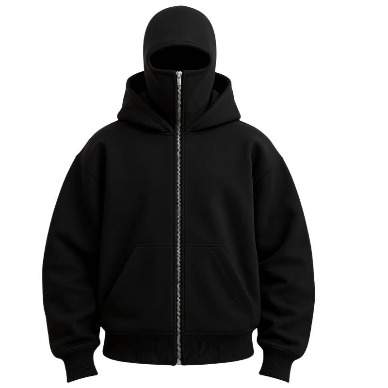 Unisex Full-Zip Balaclava Hoodie