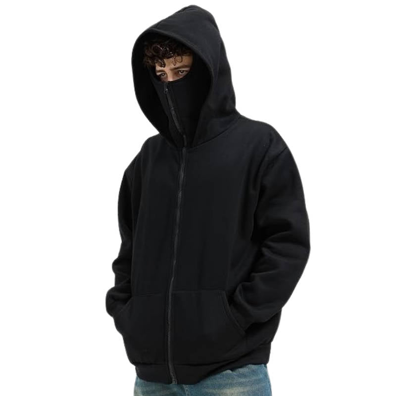 Unisex Full-Zip Balaclava Hoodie