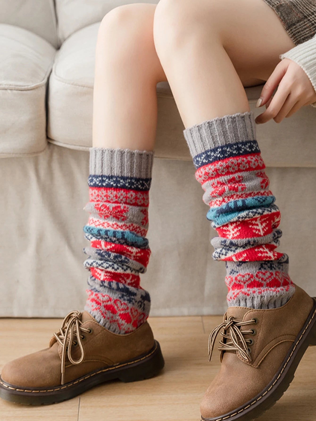 Ultra-Soft Knit Leg Warmers for Fall and Winter