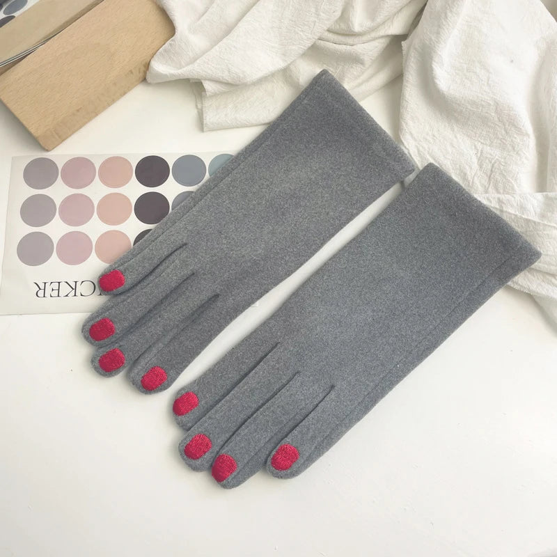 Winter Touchscreen Gloves with Nail-Polish Inspired Design