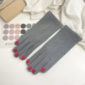 Winter Touchscreen Gloves with Nail-Polish Inspired Design