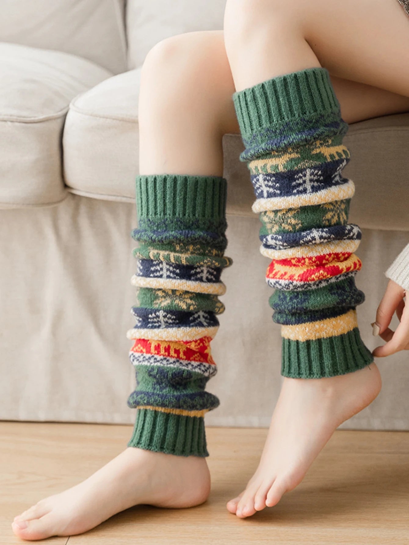 Ultra-Soft Knit Leg Warmers for Fall and Winter