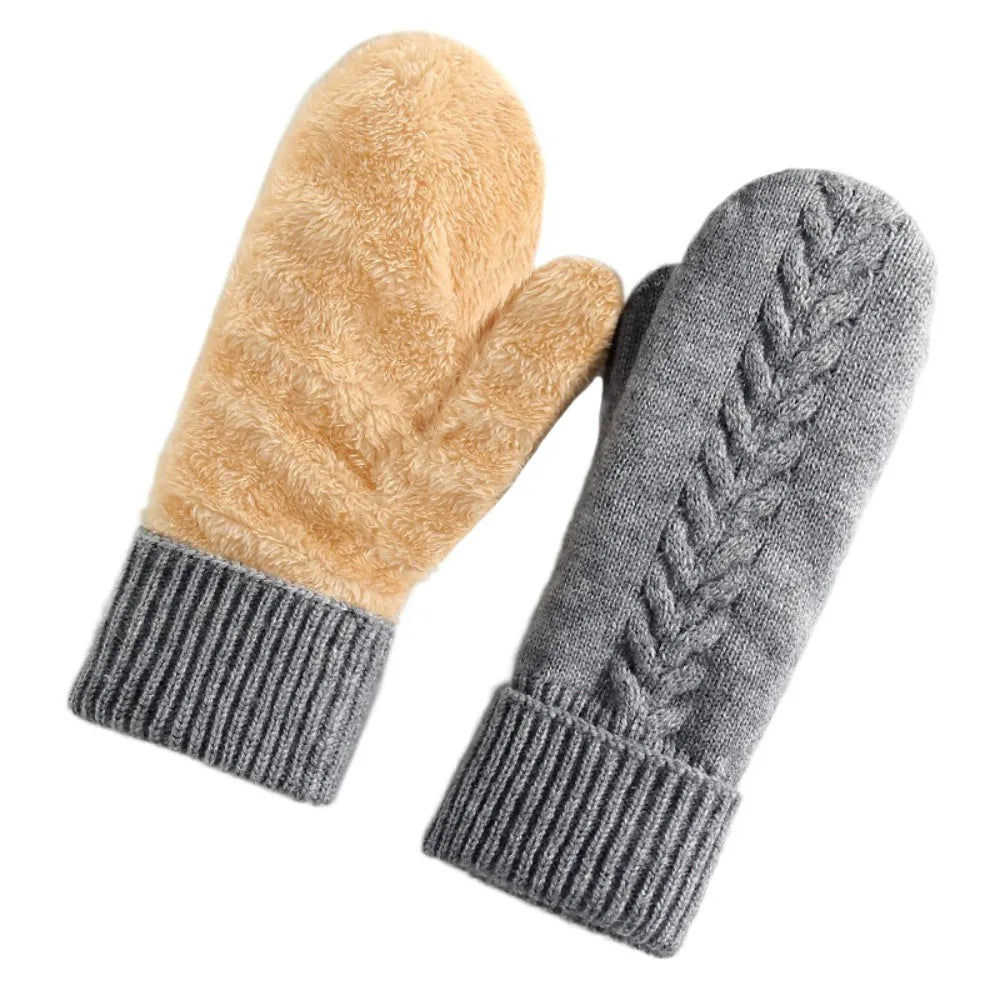 Cozy Double-Layer Fleece-Lined Winter Mittens for Ultra
